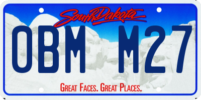 SD license plate 0BMM27