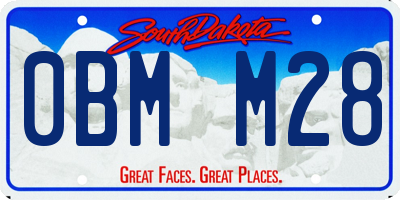 SD license plate 0BMM28