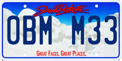 SD license plate 0BMM33