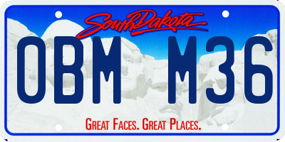 SD license plate 0BMM36