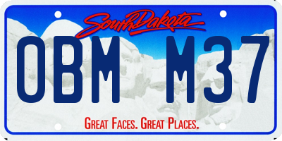 SD license plate 0BMM37