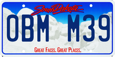 SD license plate 0BMM39