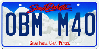 SD license plate 0BMM40
