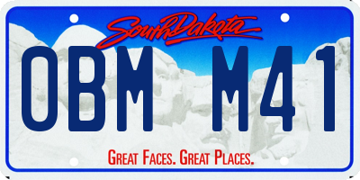 SD license plate 0BMM41