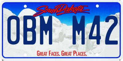 SD license plate 0BMM42