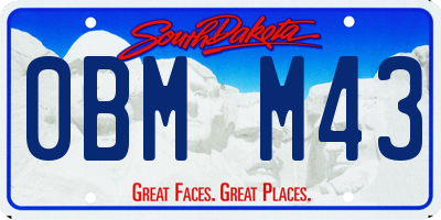 SD license plate 0BMM43