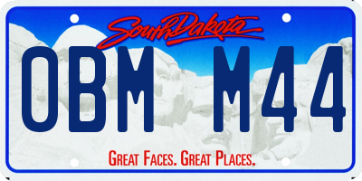 SD license plate 0BMM44