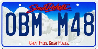 SD license plate 0BMM48