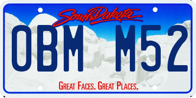SD license plate 0BMM52