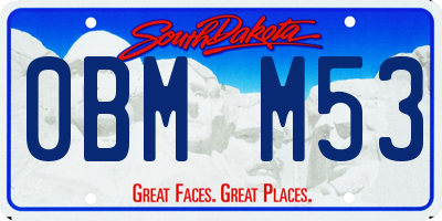 SD license plate 0BMM53