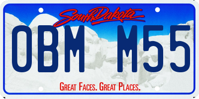 SD license plate 0BMM55