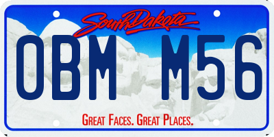 SD license plate 0BMM56