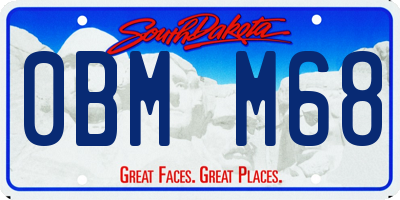 SD license plate 0BMM68