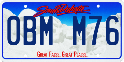 SD license plate 0BMM76