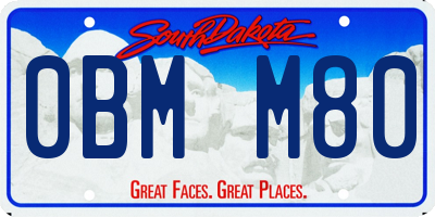 SD license plate 0BMM80