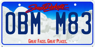 SD license plate 0BMM83