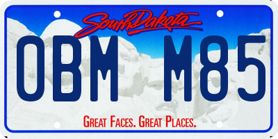 SD license plate 0BMM85