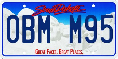 SD license plate 0BMM95
