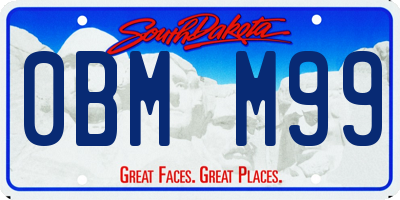 SD license plate 0BMM99