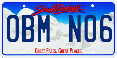SD license plate 0BMN06