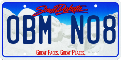SD license plate 0BMN08