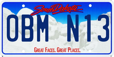 SD license plate 0BMN13