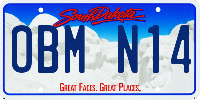SD license plate 0BMN14