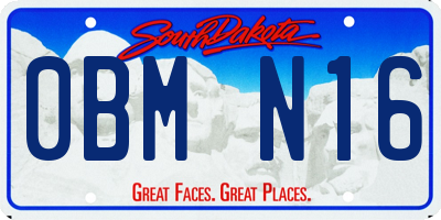 SD license plate 0BMN16