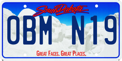 SD license plate 0BMN19