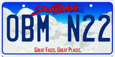 SD license plate 0BMN22