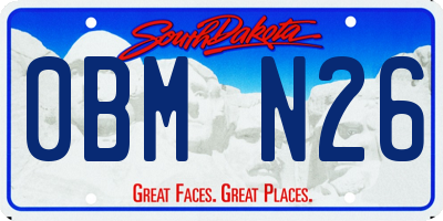 SD license plate 0BMN26