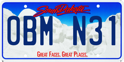 SD license plate 0BMN31