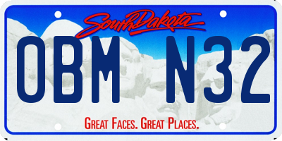 SD license plate 0BMN32