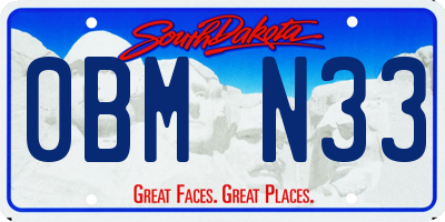 SD license plate 0BMN33