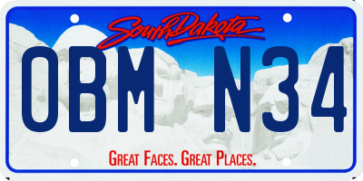 SD license plate 0BMN34
