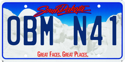 SD license plate 0BMN41
