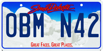 SD license plate 0BMN42