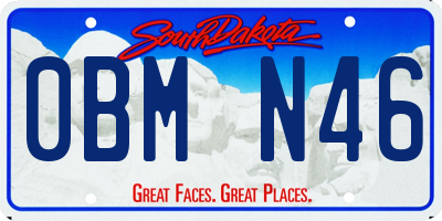 SD license plate 0BMN46