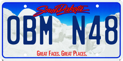 SD license plate 0BMN48