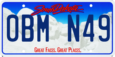 SD license plate 0BMN49