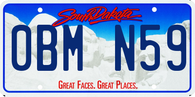 SD license plate 0BMN59