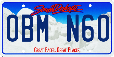 SD license plate 0BMN60
