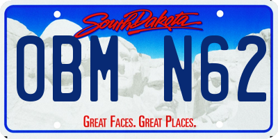 SD license plate 0BMN62