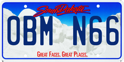SD license plate 0BMN66