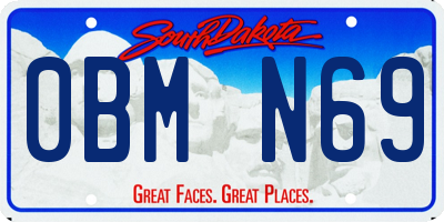 SD license plate 0BMN69