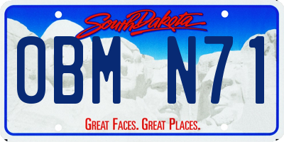 SD license plate 0BMN71