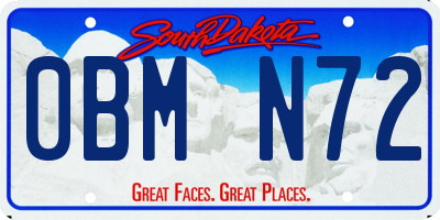 SD license plate 0BMN72