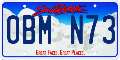 SD license plate 0BMN73