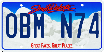 SD license plate 0BMN74