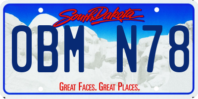 SD license plate 0BMN78